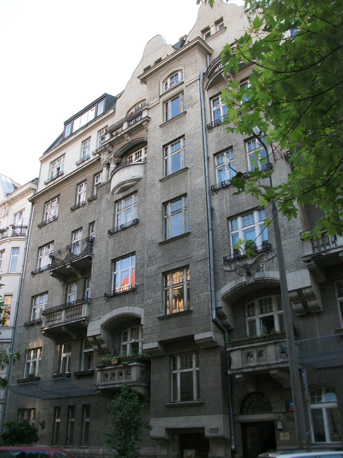 Historic apartment architecture in Warsaw’s Praga district